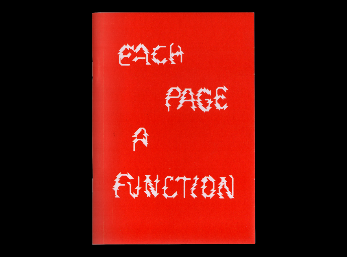 Each Page A Function by Raphaël Bastide